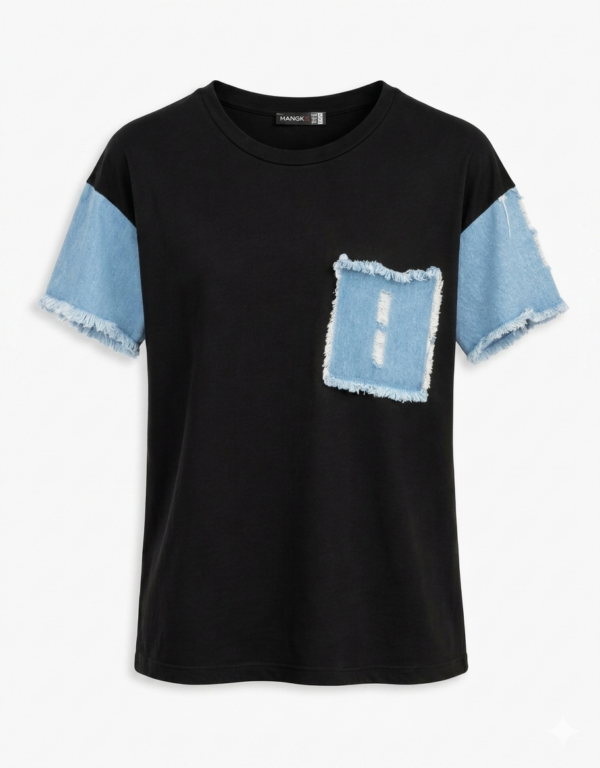 Siyah Denim T-shirt